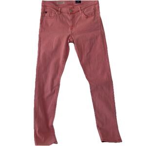 AG Adriano Goldschmied Women's Legging Ankle Coral Orange Jeans 29R